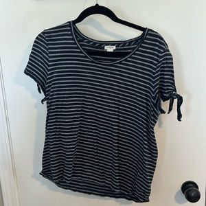 Jcrew tshirt with tie sleeves